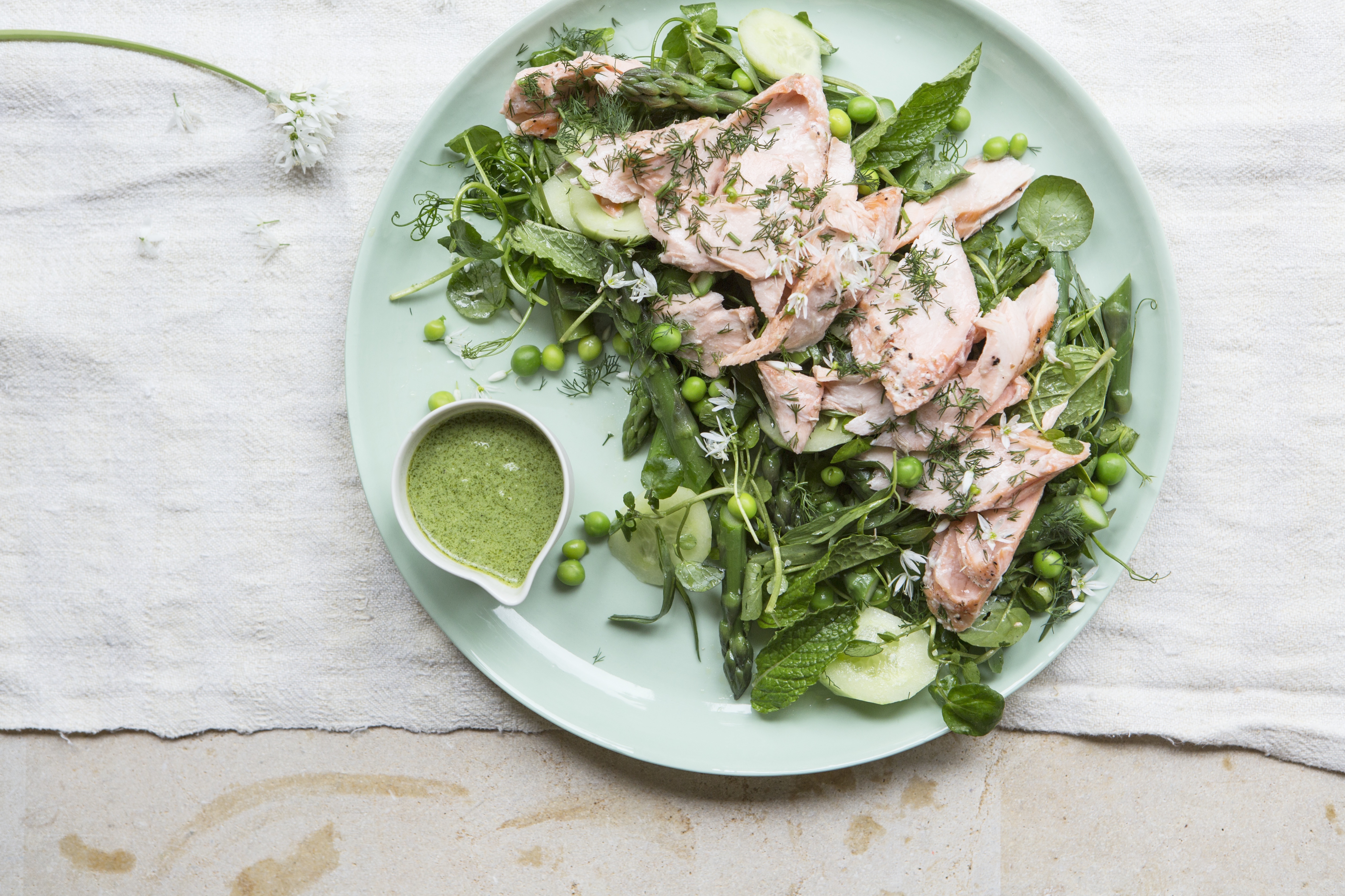 Salmon Asparagus And Pea Salad Caldesi