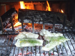 Barbecued fish