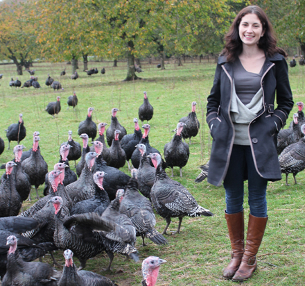 Sarah Copas on her free-range turkey farm